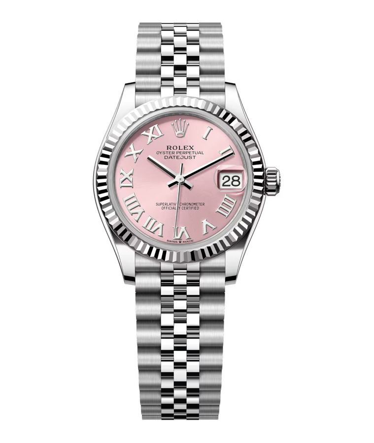 Rolex Datejust 31 mm White Rolesor Pink Roman Dial 278274 Jubilee