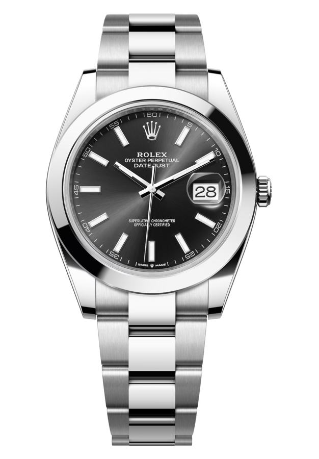 Rolex Datejust 41 mm Oystersteel Bright Black Dial 126300