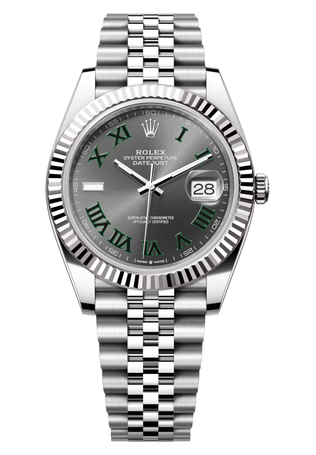 Rolex Datejust «Wimbledon» 41 mm White Rolesor Slate Dial 126334 Jubilee
