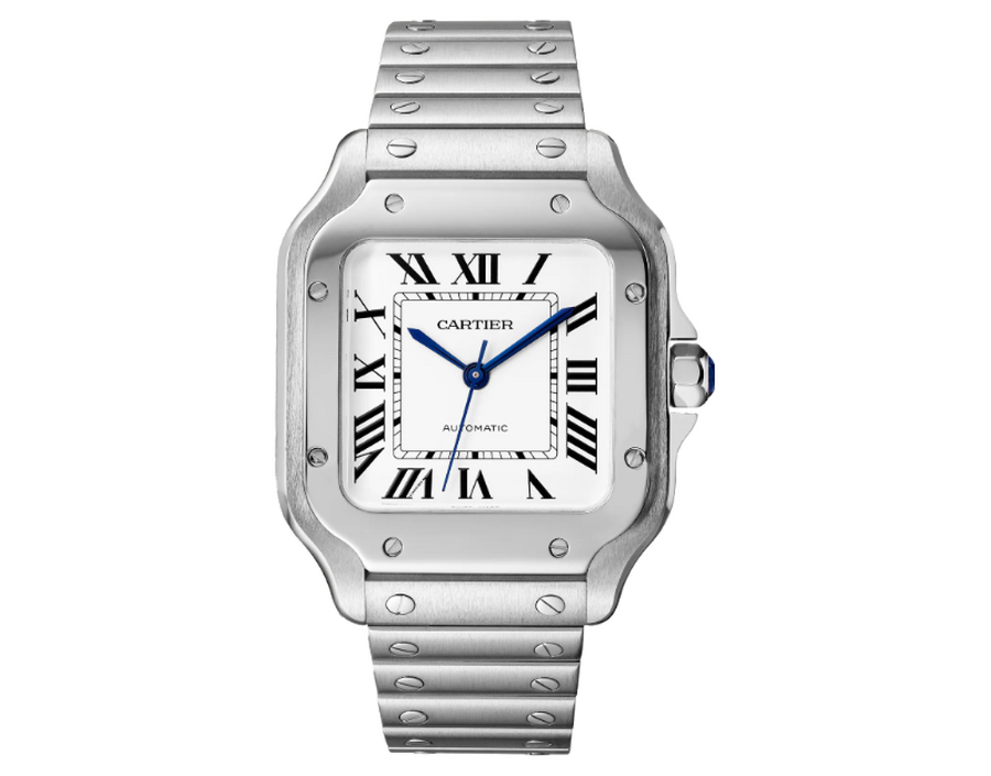Cartier Santos De Cartier Medium Automatic Silver Opal Dial 41,9 x 35,1 mm WSSA0029