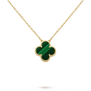 Подвеска Van Cleef & Arpels Vintage Alhambra Pendant Malachite Yellow Gold