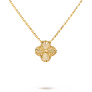 Подвеска Van Cleef & Arpels Vintage Alhambra Guilloche Yellow Gold