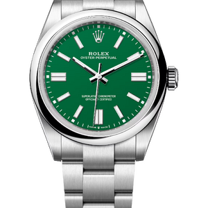 Rolex Oyster Perpetual 41 mm Oystersteel Green Dial 134300