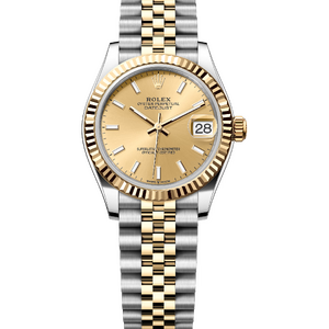 Rolex Datejust 31 mm Yellow Rolesor Champagne Dial 278273 Jubilee