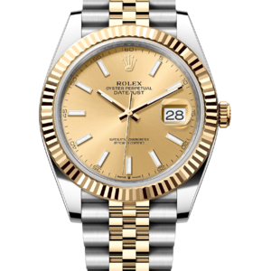 Rolex Datejust 41 mm Yellow Rolesor Champagne Dial 126333 Jubilee