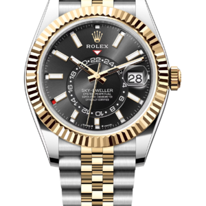 Rolex Sky-Dweller 42 mm Yellow Rolesor Bright Black Dial 336933 Jubilee