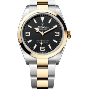 Rolex Explorer 36 mm Yellow Rolesor Black Dial 124273