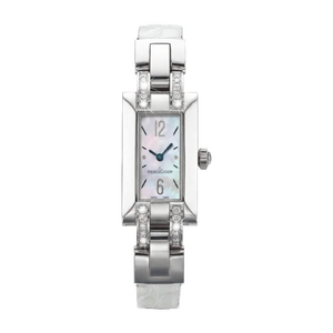 Jaeger-LeCoultre Ideale 17 x 30 mm Stainless Steel Mother-of-Pearl Dial Diamond-set 460.8.08