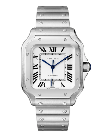 Cartier Santos De Cartier Large Automatic Silver Opal Dial 47,5 x 39,8 mm WSSA0009