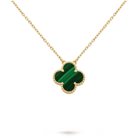 Подвеска Van Cleef & Arpels Vintage Alhambra Pendant Malachite Yellow Gold