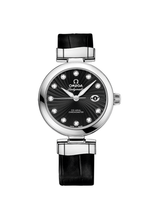 Omega De Ville Ladymatic 34 mm Stainless Steel Black Diamonds Dial