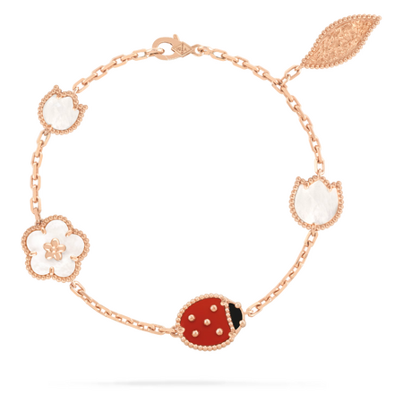 Браслет Van Cleef & Arpels Lucky Spring Rose Gold 5 мотивов