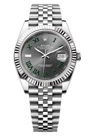 Rolex Datejust «Wimbledon» 41 mm White Rolesor Slate Dial 126334 Jubilee