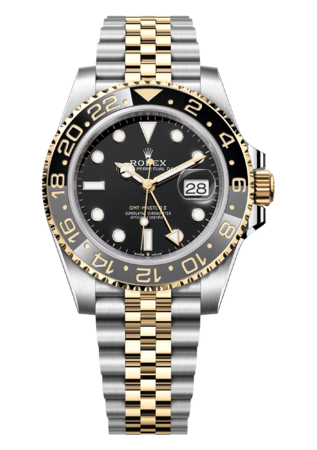 Rolex GMT-Master II 40 mm Yellow Rolesor Black Dial 126713GRNR Jubilee