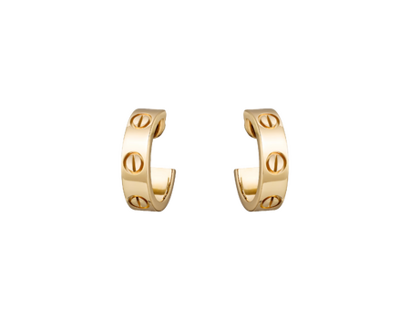 Серьги Cartier Love Hoop Classic Model Yellow Gold