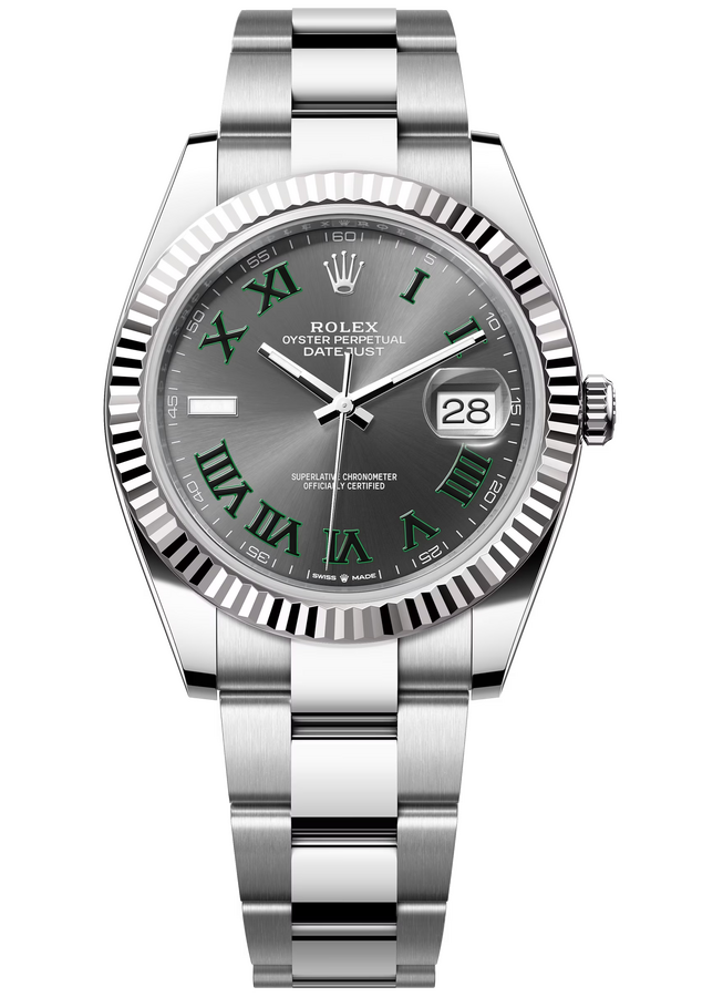 Rolex Datejust «Wimbledon» 41 mm White Rolesor Slate Dial 126334