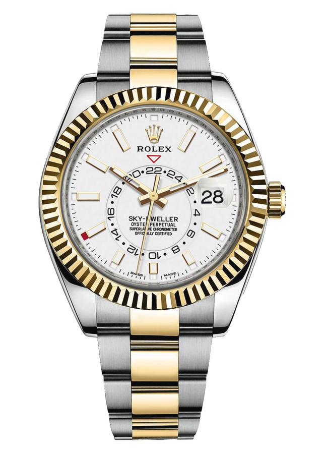 Rolex Sky-Dweller 42 mm Yellow Rolesor Intense White DIal 326933