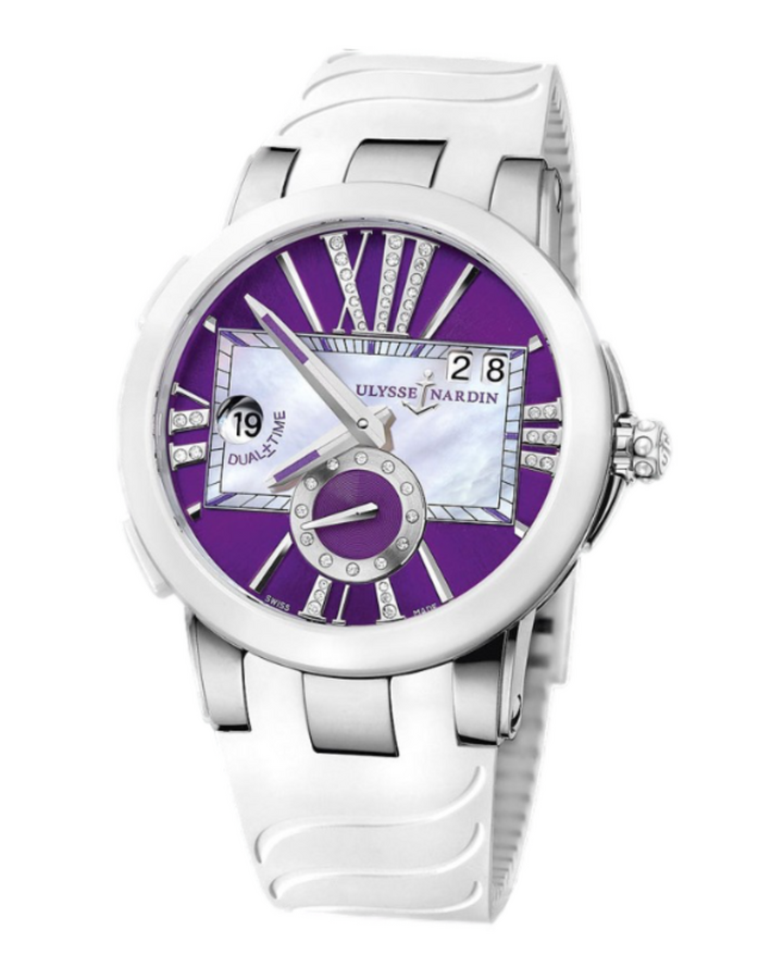 Ulysse Nardin Executive Dual Time Lady Purple Diamonds Dial 40 mm 243-10
