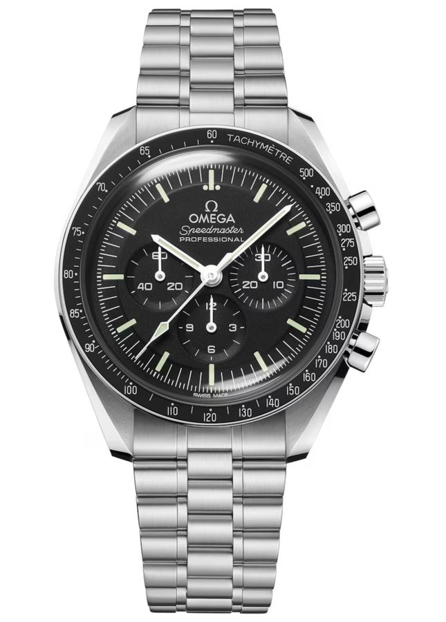 Omega Speedmaster Moonwatch Professional Stainless Steel Black Dial Chronograph 42 mm