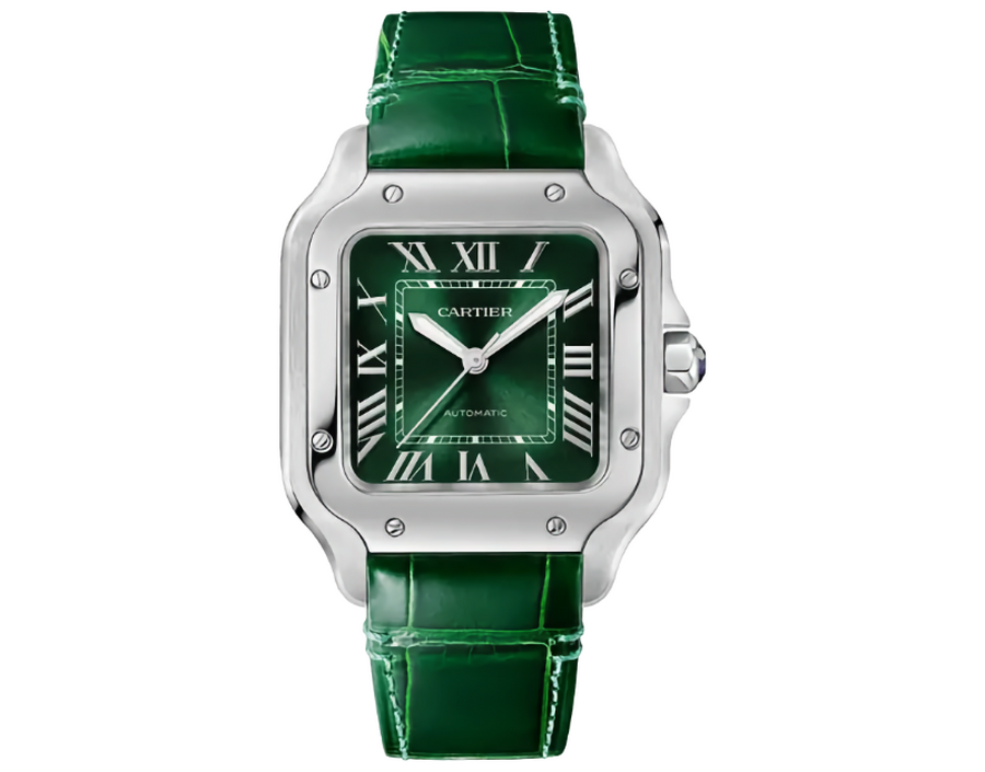 Cartier Santos De Cartier Medium Automatic Green Dial 41,9 x 35,1 mm WSSA0061