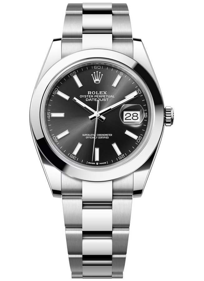 Rolex Datejust 41 mm Oystersteel Bright Black Dial 126300