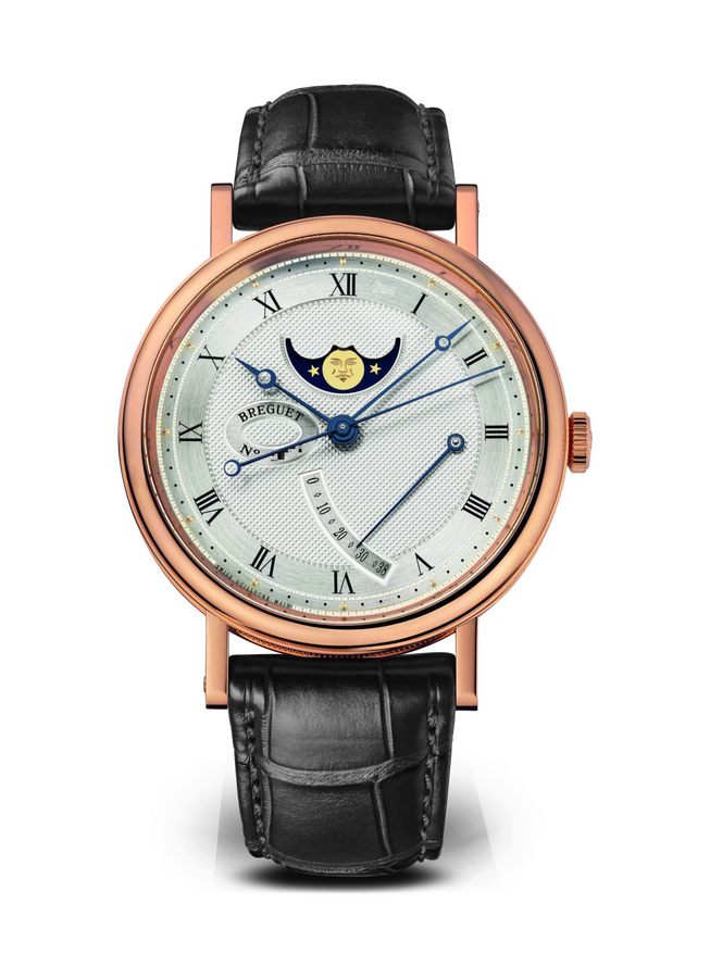 Breguet Classique Phase de Lune 39 mm Rose Gold Silver Dial 7787BR
