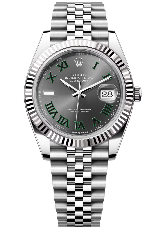 Rolex Datejust «Wimbledon» 41 mm White Rolesor Slate Dial 126334 Jubilee