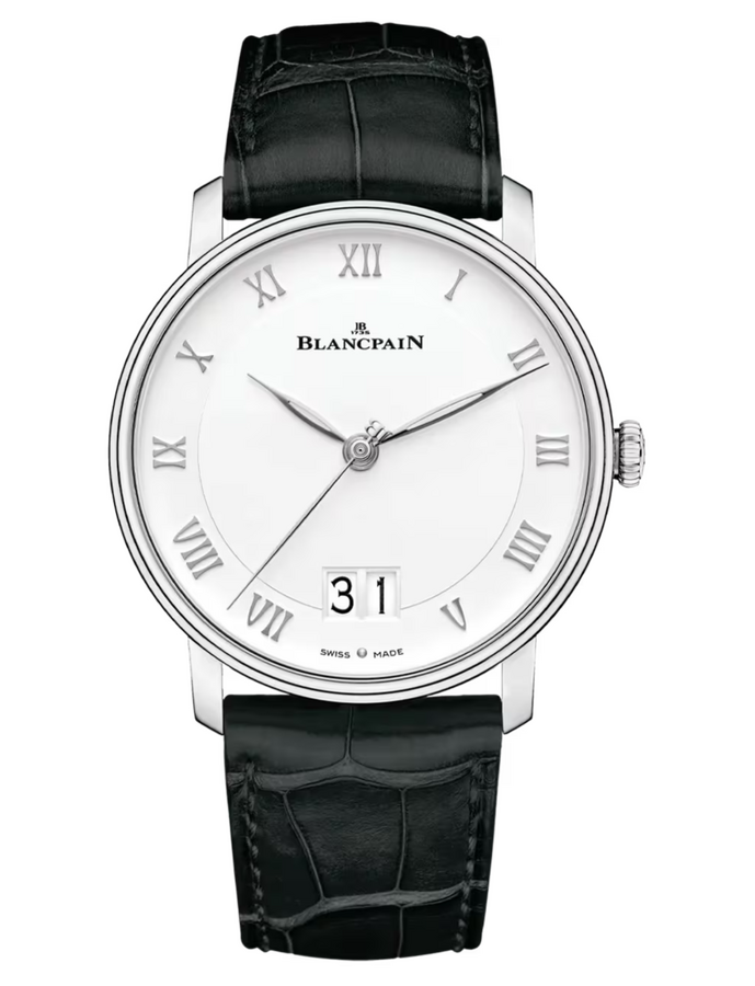 Blancpain Villeret Grande Date 40 mm Stainless Steel White Dial 6669 1127 55B