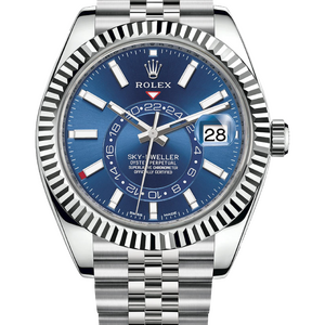Rolex Sky-Dweller 42 mm White Rolesor Blue Dial 326934 Jubilee