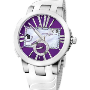 Ulysse Nardin Executive Dual Time Lady Purple Diamonds Dial 40 mm 243-10