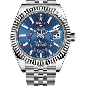 Rolex Sky-Dweller 42 mm White Rolesor Blue Dial 326934 Jubilee