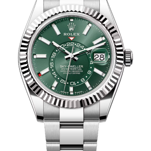 Rolex Sky-Dweller 42 mm White Rolesor Mint Green Dial 336934
