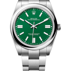 Rolex Oyster Perpetual 41 mm Oystersteel Green Dial 124300