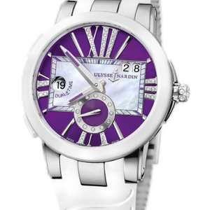 Ulysse Nardin Executive Dual Time Lady Purple Diamonds Dial 40 mm 243-10