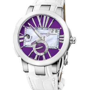 Ulysse Nardin Executive Dual Time Lady Purple Diamonds Dial 40 mm 243-10
