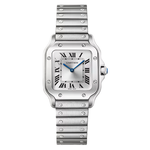 Cartier Santos De Cartier Small Quartz Silver Sunray Dial 27 x 34,5 mm WSSA0082