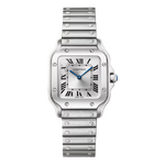 Cartier Santos De Cartier Small Quartz Silver Sunray Dial 27 x 34,5 mm WSSA0082