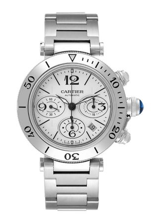 Cartier Pasha De Cartier Seatimer 42 mm Stainless Steel White Dial W31089M7 (2995)
