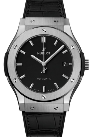 Hublot Classic Fusion Titanium Black Alligator Leather 45 mm 511.NX.1171.LR