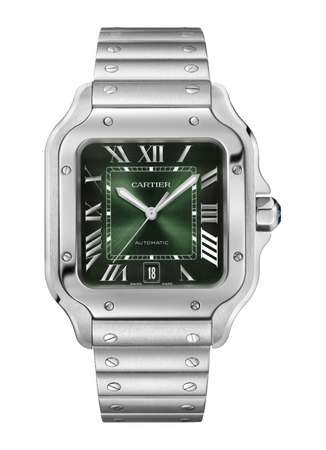 Cartier Santos De Cartier Large Automatic Green Dial 47,5 x 39,8 mm WSSA0062