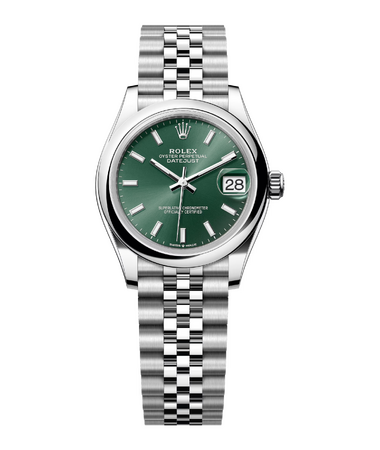 Rolex Datejust 31 mm Oystersteel Mint Green Dial 278240 Jubilee