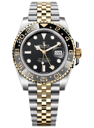 Rolex GMT-Master II 40 mm Yellow Rolesor Black Dial 126713GRNR Jubilee