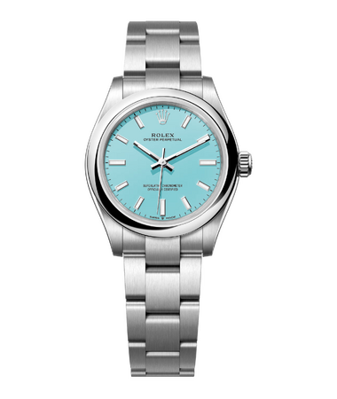 Rolex Oyster Perpetual «Tiffany» 31 mm Oystersteel Turquoise Blue Dial 277200