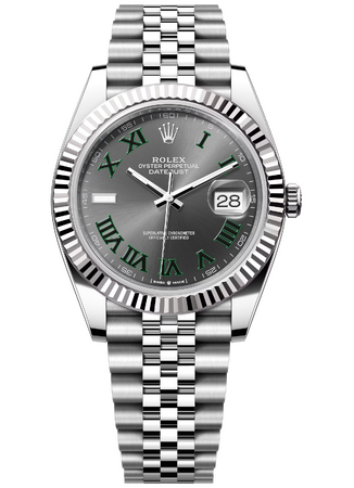 Rolex Datejust «Wimbledon» 41 mm White Rolesor Slate Dial 126334 Jubilee