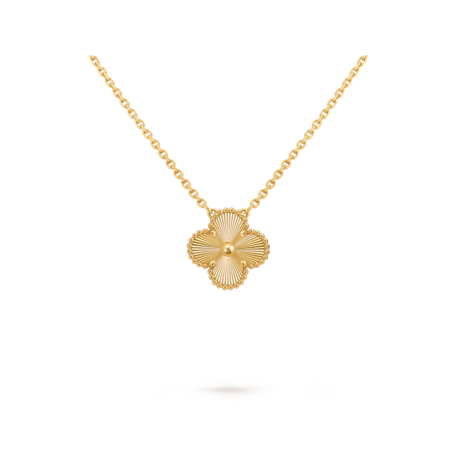 Подвеска Van Cleef & Arpels Vintage Alhambra Guilloche Yellow Gold