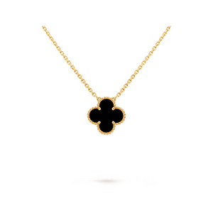 Подвеска Van Cleef & Arpels Vintage Alhambra Onyx Yellow Gold